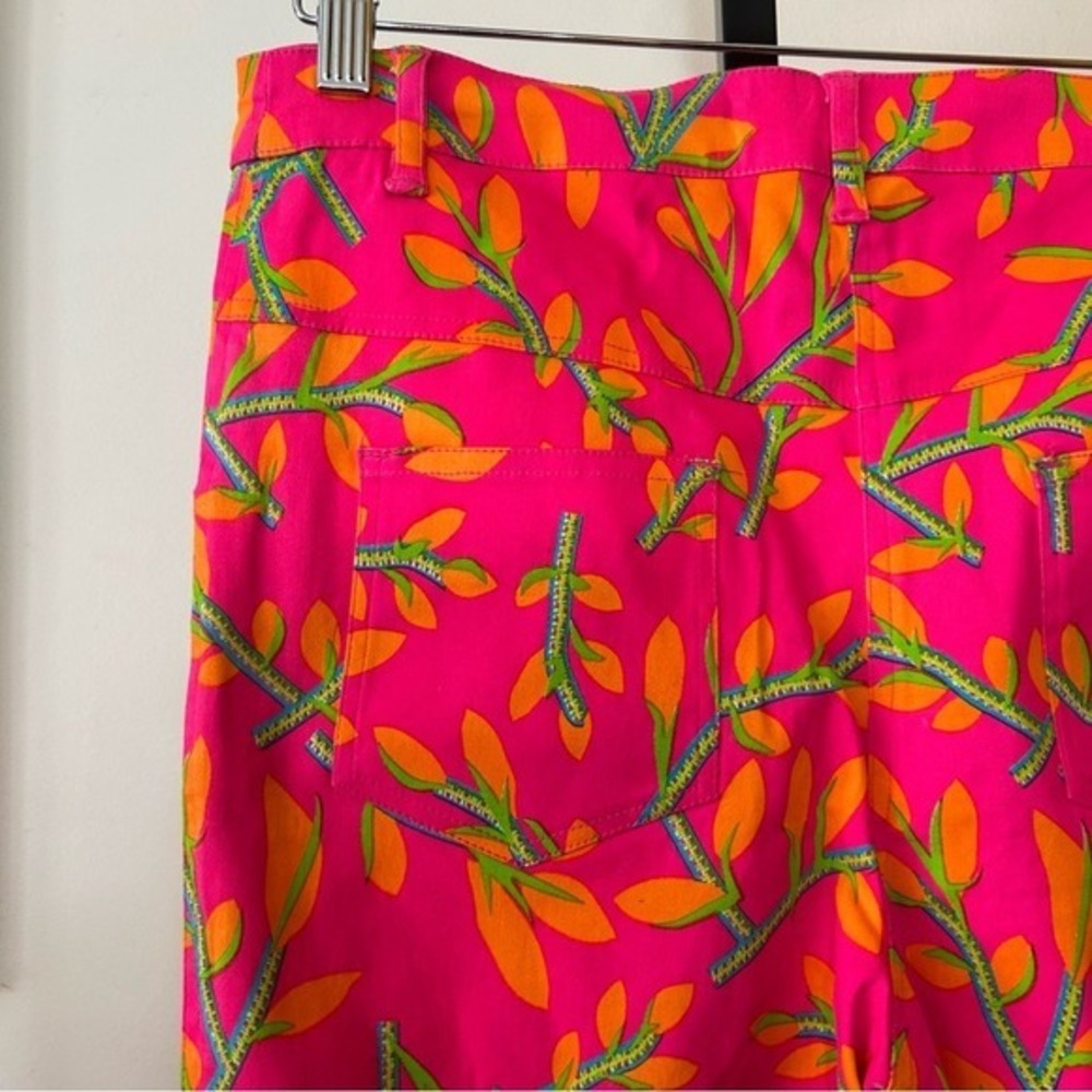 Gretchen Scott Gripeless Pants Stretch Jeans Weedwacker Pink Orange Resort Small - Picture 7 of 8